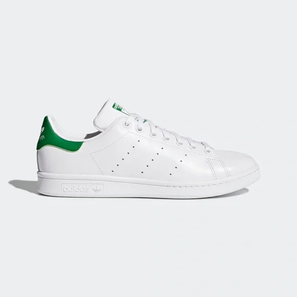 Stan Smith Adidas Women's White Sneakers with Green Accents NWT 9.5 - Picture 9 of 13